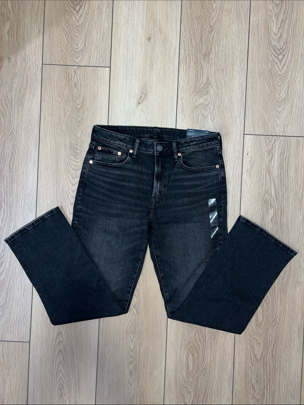 American Eagle Outfitters Men's Black Boot Cut Jeans